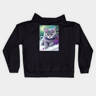 British Shorthair Winter Magic Kids Hoodie